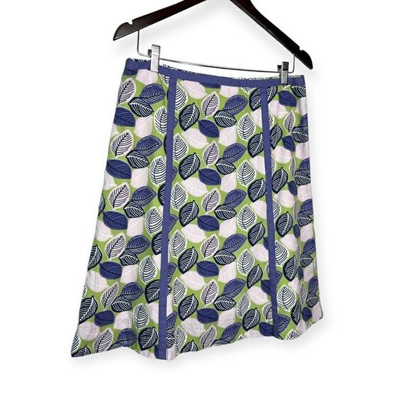 Boden Womens 8 Leaf Print A Line Skirt - Picture 2 of 10